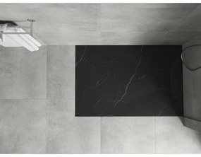 Mexen Hugo, obdĺžniková sprchová vanička SMC 100 x 80 cm, čierny kameň, 42758010