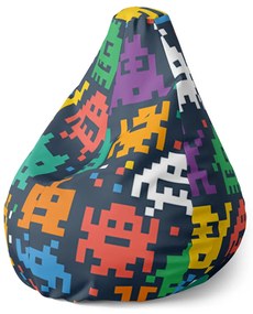 Sablio Sedací vak Pear Videohra 3 - 70 x 95 x 15 cm