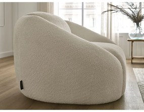 Béžové kreslo z textílie bouclé Tina – Bobochic Paris