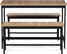 Jedálenský stôl s lavičkami AUT-G1175 OAK