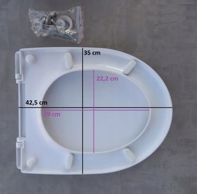 Cersanit Merida, antibakteriálne toaletné sedátko z duroplastu, biela, K98-0031