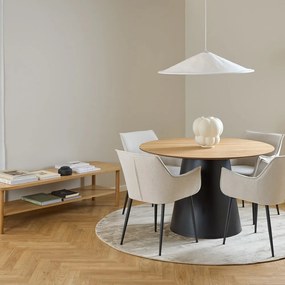 Krémovobiele čalúnené jedálenské kreslo Bonita – Actona