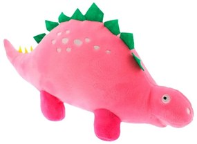Ružový plyšový dinosaur ARCHEO so zeleným hrebienkom