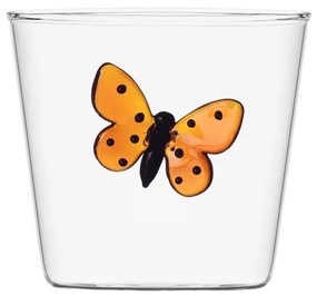 Pohár s oranžovým motýľom 350 ml - 983081