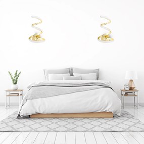 Toolight - LED nástenná lampa SPRING UP APP830-W, zlatá, OSW-09182