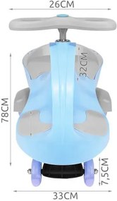 ISO Moderné gravitačné odrážadlo TRIEDI, modrá, 9168