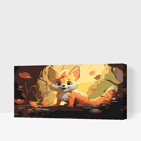 Gario Maľovanie podľa čísel Líška v lese Rozmery: 80 x 40 cm, Rámovanie: S vnútorným rámom