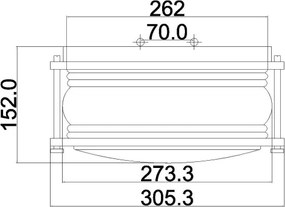Kichler KL-ASHLANDBAY-F-BU-Vonkajšie svietidlo ASHLANDBAY 1xE27/60W/230V IP44 bronz