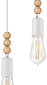 Luster na lanku SIMON 2xE27/60W/230V biela/buk