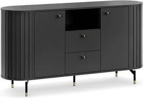 XXXLutz KOMODA, čierna, zlatá, 150,1/81/40 cm Milino - Komody - 002238000711