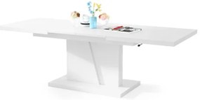 Rozkladací konferenčný stôl so zvíhacou doskou NINO biela