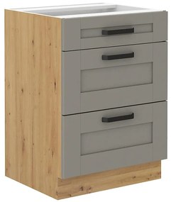 Kuchynská skrinka Luna claygrey/artisan 60D 3S BB