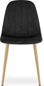 Jedálenská stolička PADVA VELVET, čierna