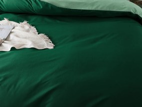 XPOSE® Bavlnené Renforcé  obliečky EVITA  na dve lôžka - tmavo zelené / svetlo zelené