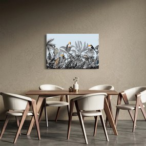 Obraz zvierat v tropickom lese (90x60 cm)