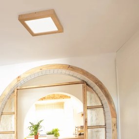 Brilagi-LED Stmievateľné svietidlo WOODY FRAME LED/24W/230V dub 30x30 cm IP44 + DO