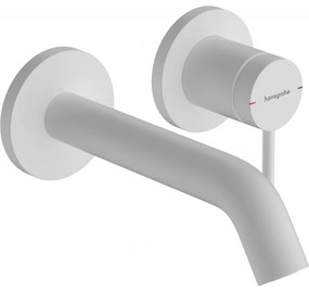 Hansgrohe Tecturis S - Páková umývadlová batéria EcoSmart+ pod omietku s výtokom 165 mm, biela matná 73350700