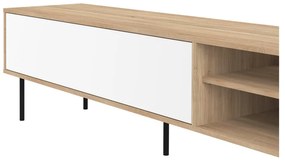 TV stolík v dekore duba v bielo-prírodnej farbe 165x40 cm Ampère – TemaHome