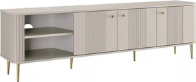 TV stolík Vespera 3D 187 cm - kašmírová / zlaté nožičky