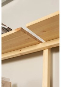 Nástenná knižnica z borovicového dreva v prírodnej farbe 192x47,5 cm Groove – Karup Design