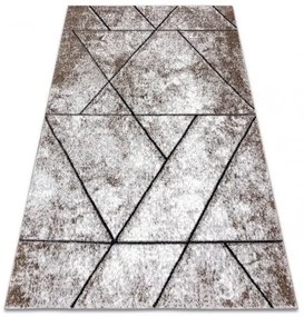 Moderný koberec COZY 8872 Wall, geometrický , trojuholníky - Štrukturálny, dve vrstvy rúna, hnedá Veľkosť: 200x290 cm