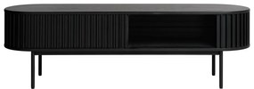 Čierny TV stolík v dekore duba 48x160 cm Siena – Unique Furniture