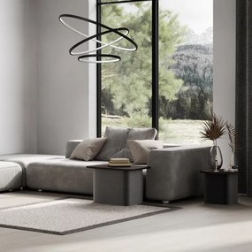 LED Luster na lanku HOOP LED/93W/230V pr. 80 cm 4000K čierna