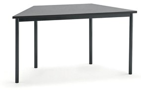 Stôl SONITUS TRAPETS, 1400x700x720 mm, linoleum - tmavošedá, antracit