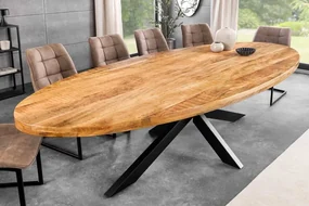 Oválny jedálenský stôl z masívu Galaxie mango 240cm