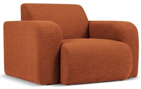 Hnedé kreslo z textílie bouclé Molino – Micadoni Home