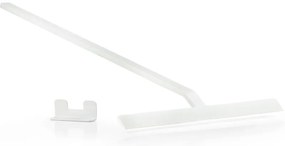 Biela kúpeľňová stierka so stojanom Zone Rim, šírka 30 cm