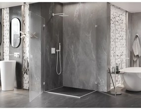 Mexen Lunar-B Duo, výklopný sprchový kút 90 x 80 cm, 8mm číre sklo, biely profil, 832-090L-080P-20-00