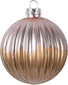 Christmas Bauble ? 8x8 Cm Brown Glass - ? 8*8 cm