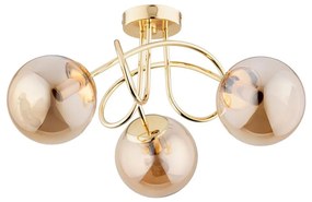 Prisadený luster BANKO 3xE14/10W/230V zlatá