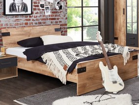 Posteľ Liverpool 140x200 cm, dub