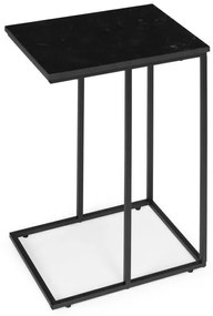 Čierny stolík s mramorovým efektom