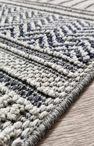 Pruhovaný koberec v boho štýle Boho 878-S – sivo-béžový Rozmer: 80x150 cm