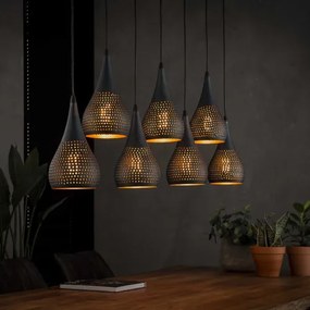 Luster 80-96 7 x Ø15cm industry cone - Komfort-nábytok