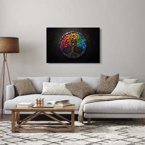 Obraz – Strom plný farebných sŕdc (90x60 cm)
