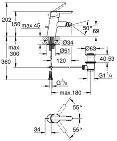GROHE 32558000 - Bidetová batéria FEEL DN 15 lesklý chróm
