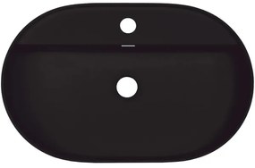 Deante CQS_NU6B - Umývadlo na dosku s otvorom SILIA 35x55 cm granit/čierna