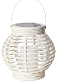 Biely solárny LED lampáš vhodný do exteriéru Star Trading Rustic, výška 16 cm