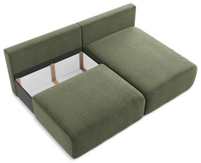 Zelená rozkladacia/s úložným priestorom rohová pohovka (pravý roh) Kalena – Makamii