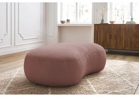 Ružová podnožka z textílie bouclé Saint-Germain – Bobochic Paris