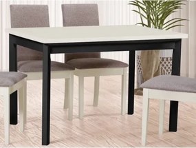 Obdĺžny jedálenský stôl Maxim 120x80 cm, béžový kašmír/čierny%