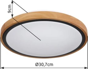 Globo 41764-12 - LED Stropné svietidlo BRUNO LED/12W/230V 307 mm 3000/4500/6000K