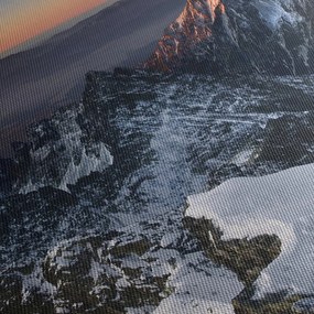 Obraz - Východ slnka v horách (150x105 cm)