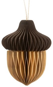 Papierová ručne vyrábaná vianočná ozdoba 10 cm Honeycomb Acorn – Sass &amp; Belle