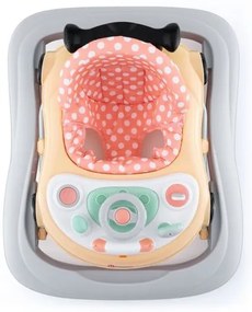 PETITE&amp;MARS - Detské chodítko s melódiou CABRIO 2xAA oranžová