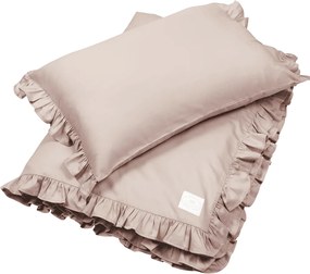 Junior obliečky s volánikmi tmavo ružová 100x135cm